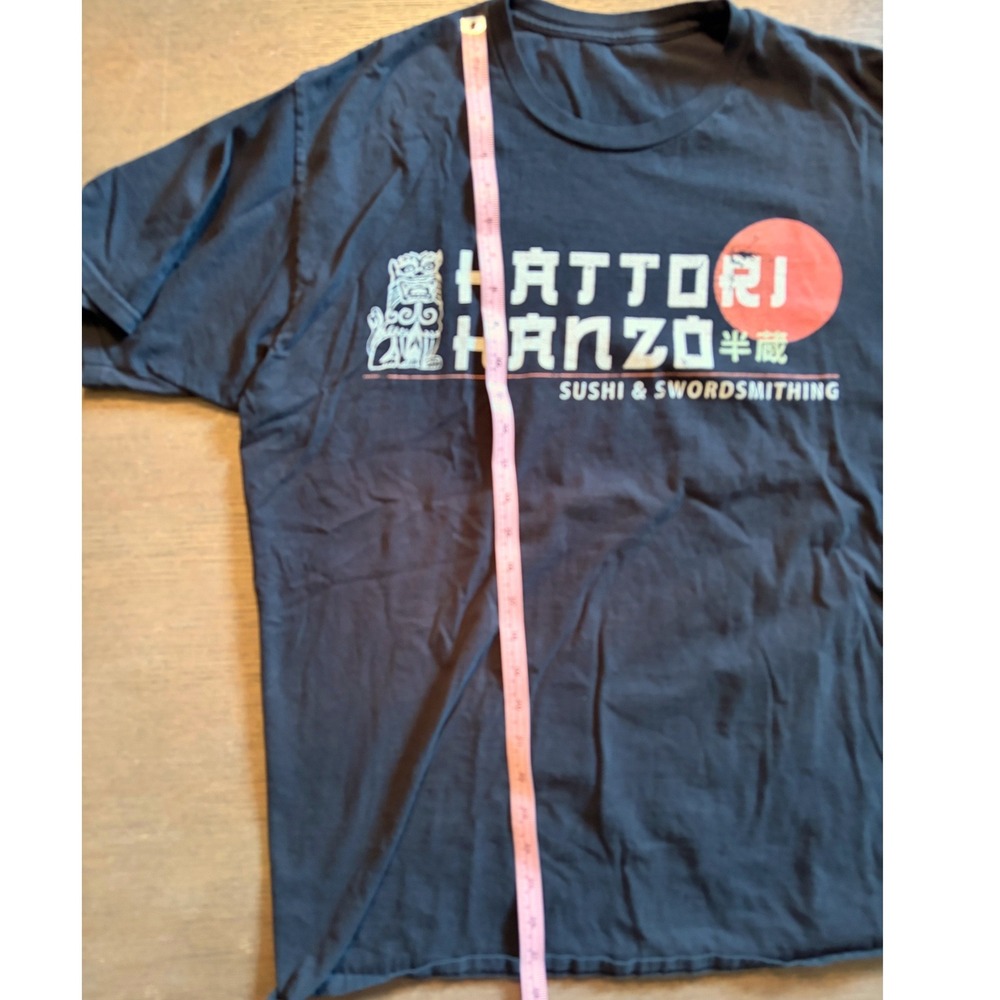 Hattori Hanzo Sushi & Swordsmithing Kill Bill Movie Graphic T-Shirt Black Mens L - Picture 4 of 4